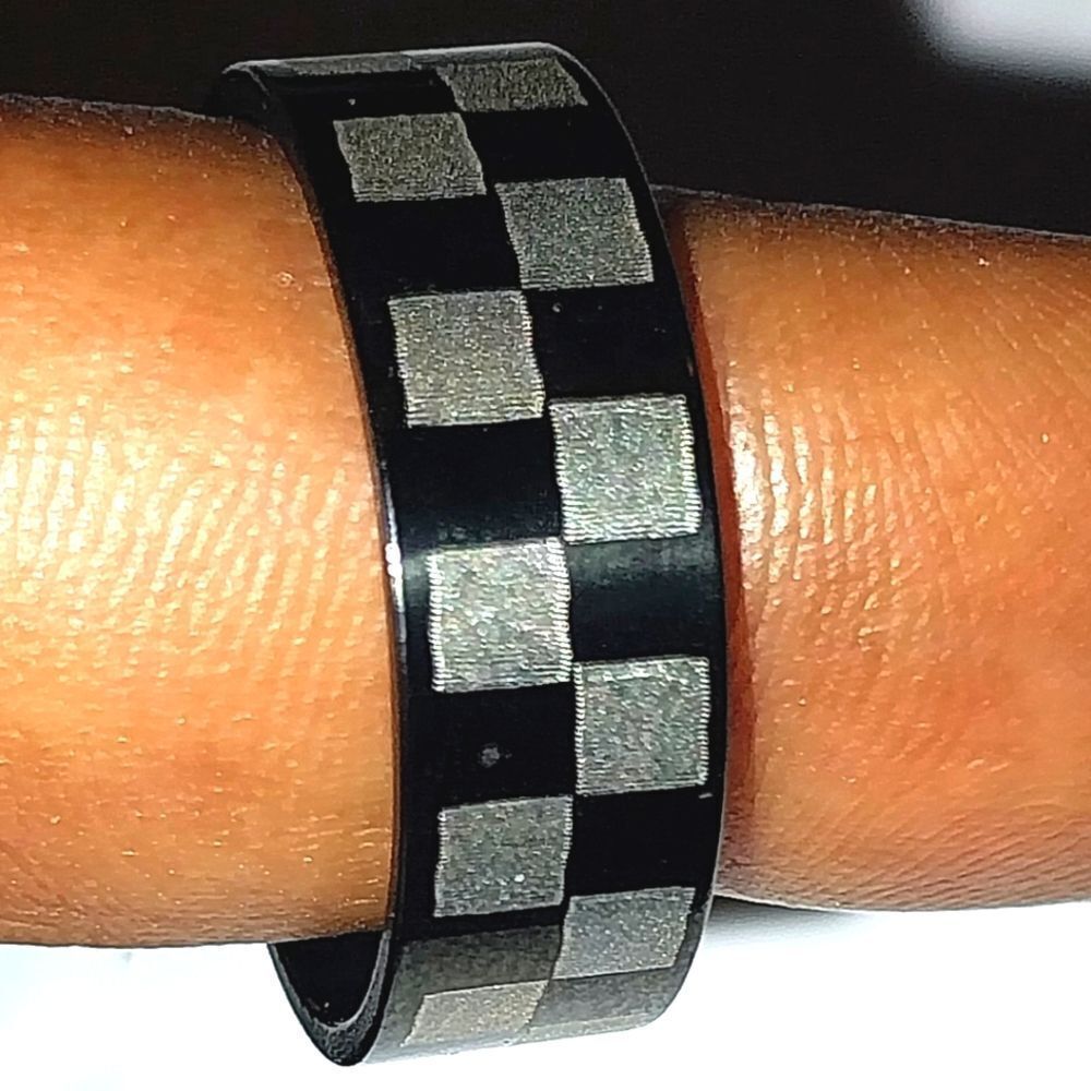 Stainless steel wide band hypoallergenic nickel free Men's ring sz 10